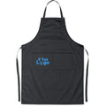 Grembiule da cucina nero personalizzabile con logo
