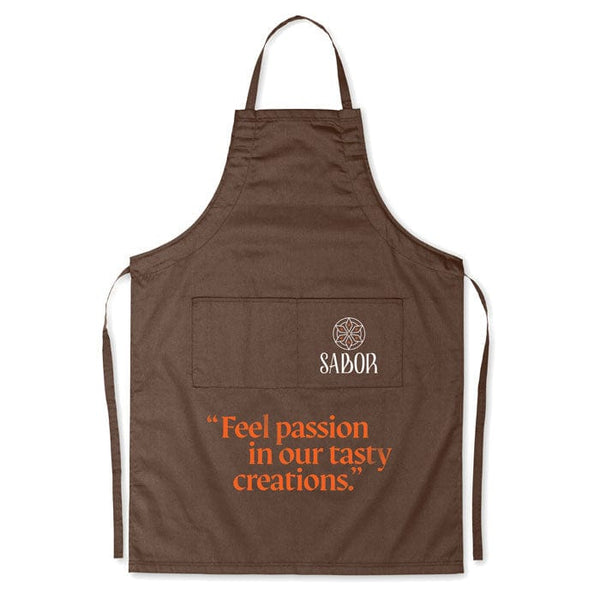 Grembiule da cucina con pettorina - personalizzabile con logo