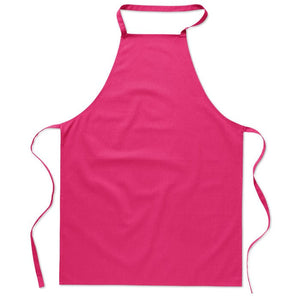 Grembiule da cucina in cotone fucsia - personalizzabile con logo