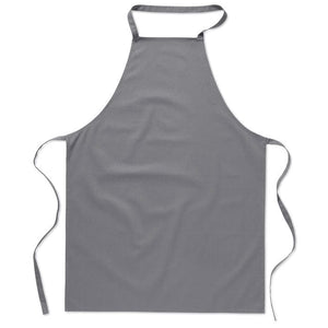 Grembiule da cucina in cotone grigio - personalizzabile con logo