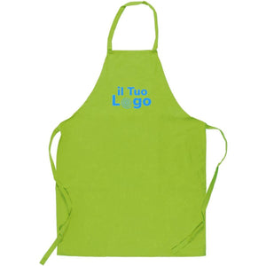 Grembiule da cucina  in cotone Lime - personalizzabile con logo