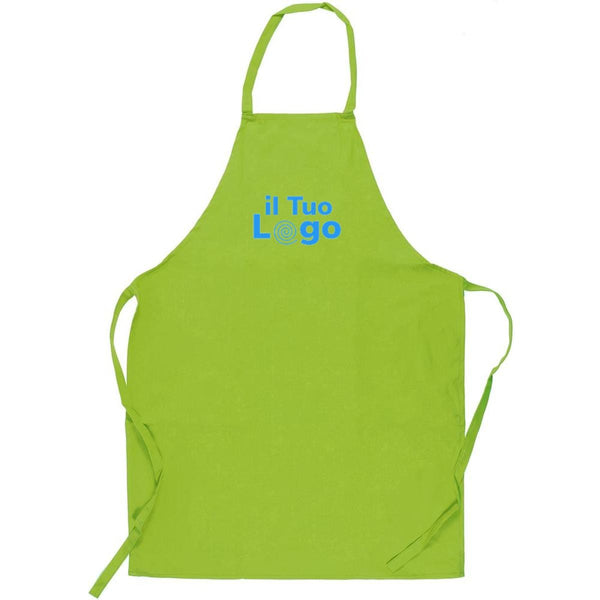 Grembiule da cucina  in cotone Lime - personalizzabile con logo