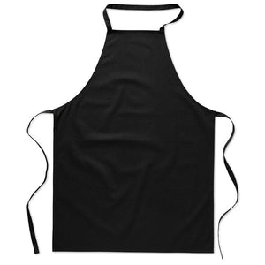 Grembiule da cucina in cotone Nero - personalizzabile con logo