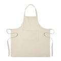 Grembiule da cucina in cotone riciclato beige - personalizzabile con logo