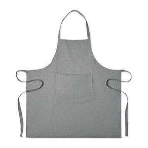 Grembiule da cucina in cotone riciclato grigio - personalizzabile con logo