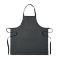 Grembiule da cucina in cotone riciclato Nero - personalizzabile con logo