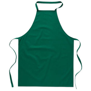 Grembiule da cucina in cotone verde - personalizzabile con logo