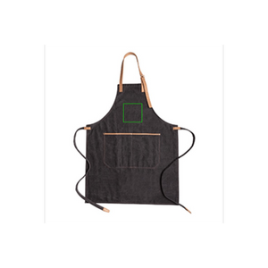 Grembiule deluxe da chef in canvas - personalizzabile con logo