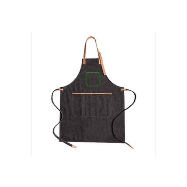 Grembiule deluxe da chef in canvas - personalizzabile con logo