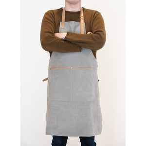 Grembiule deluxe da chef in canvas - personalizzabile con logo