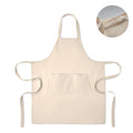 Grembiule in cotone biologico 240g beige - personalizzabile con logo