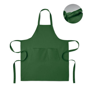 Grembiule in cotone biologico Oekotex verde - personalizzabile con logo
