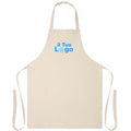 Grembiule in cotone riciclato beige - personalizzabile con logo
