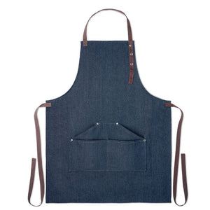 Grembiule in denim 240gr blu - personalizzabile con logo