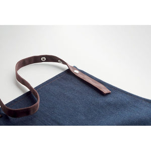 Grembiule in denim 240gr blu - personalizzabile con logo