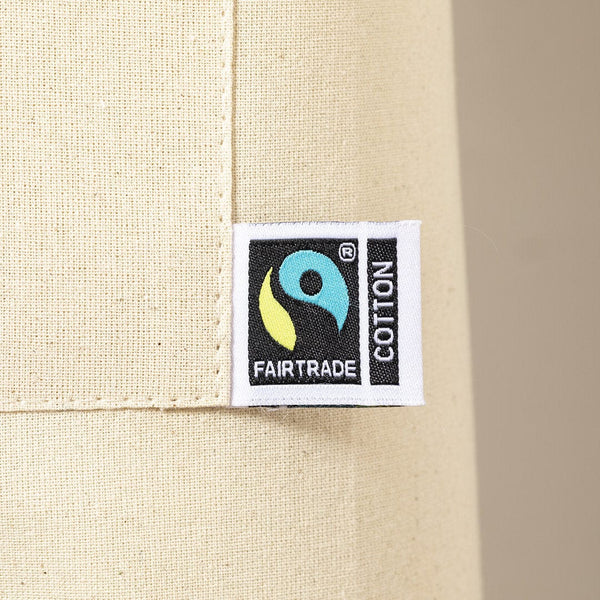 Grembiule Zowi Fairtrade beige - personalizzabile con logo