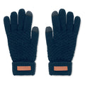 Guanti tattili Rpet blu navy - personalizzabile con logo