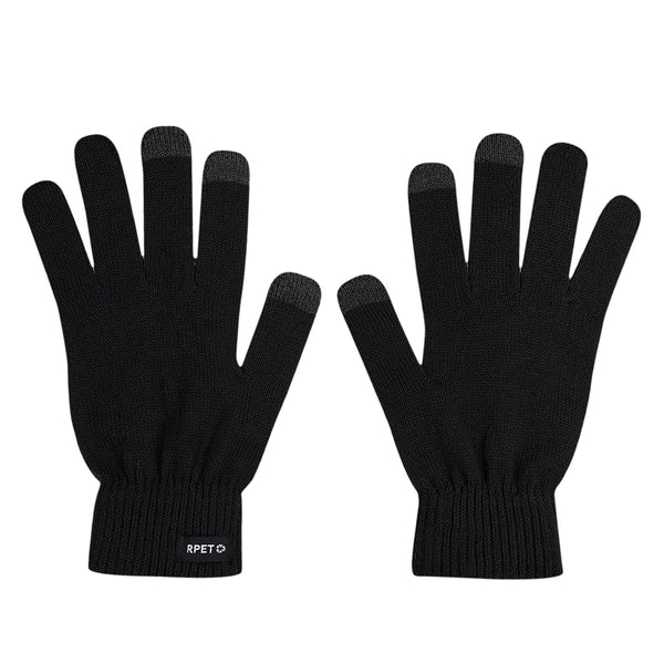 Guanti Touch Brolyn nero - personalizzabile con logo