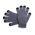 Guanti Touch Tellar grigio / nero - personalizzabile con logo
