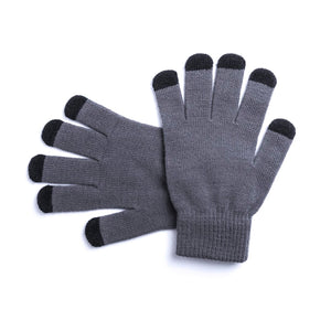 Guanti Touch Tellar grigio / nero - personalizzabile con logo