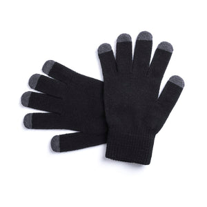 Guanti Touch Tellar nero / grigio - personalizzabile con logo