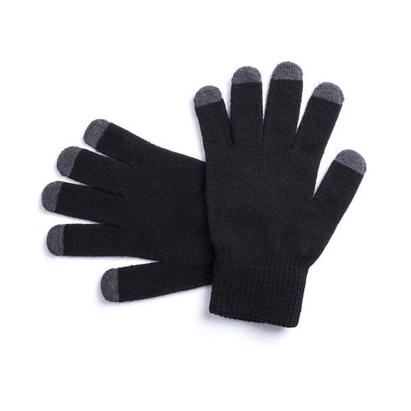 Guanti Touch Tellar nero / grigio - personalizzabile con logo