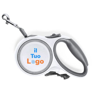 Guinzaglio Bently bianco - personalizzabile con logo