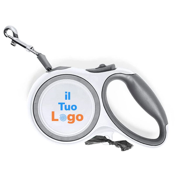 Guinzaglio Bently bianco - personalizzabile con logo