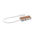 Hub USB 4 porte large natural - personalizzabile con logo