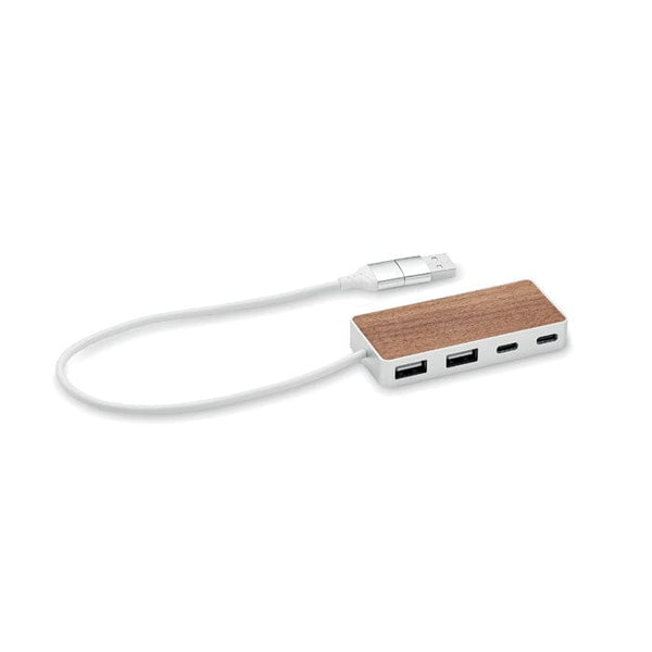 Hub USB 4 porte large natural - personalizzabile con logo