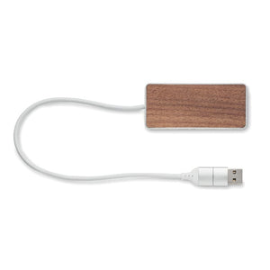 Hub USB 4 porte large natural - personalizzabile con logo