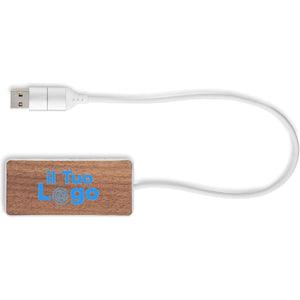 Hub USB 4 porte large natural - personalizzabile con logo