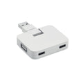 Hub USB a 4 porte Bianco - personalizzabile con logo