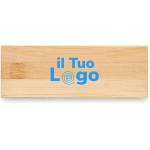 Hub USB a 4 porte in bamboo Legno - personalizzabile con logo