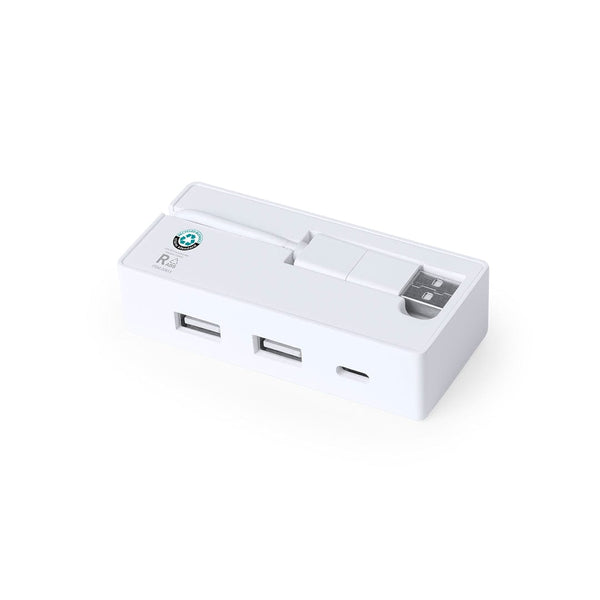 Hub USB Nofler RCS bianco - personalizzabile con logo