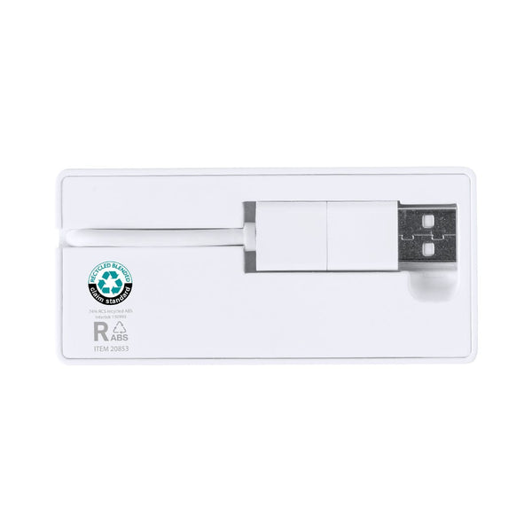 Hub USB Nofler RCS bianco - personalizzabile con logo
