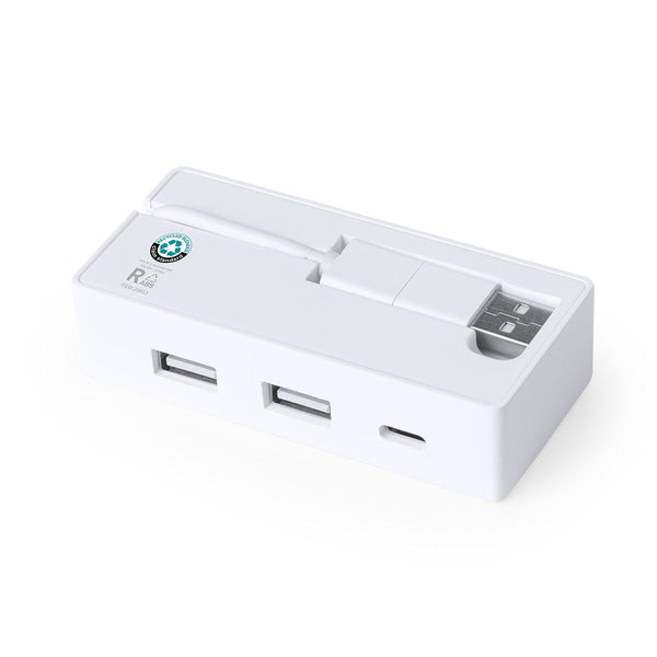 Hub USB Nofler RCS bianco - personalizzabile con logo