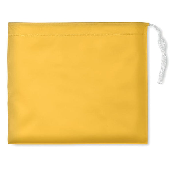 Impermeabile con cappuccio e custodia giallo - personalizzabile con logo