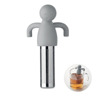 Infusore per tè omino Grigio - personalizzabile con logo