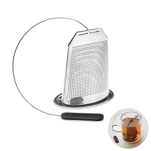 Infusore tè in acciaio inox Nero - personalizzabile con logo