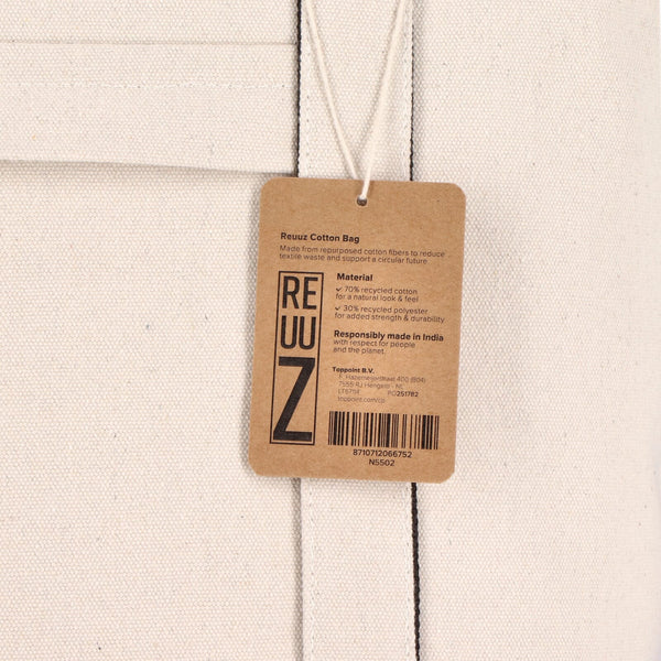 InSideOut Reuuz Borsa da viaggio in tela 32 x 60 x 20 cm Beige / Nero - personalizzabile con logo
