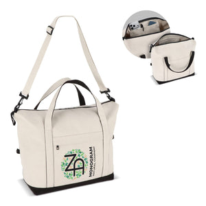 InSideOut Reuuz Borsa da viaggio in tela 32 x 60 x 20 cm Beige / Nero - personalizzabile con logo