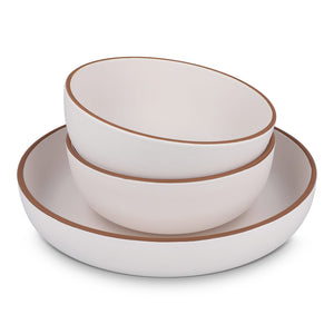 InSideOut Set da portata 3 pezzi Runa, realizzato in R-PET Bianco - personalizzabile con logo