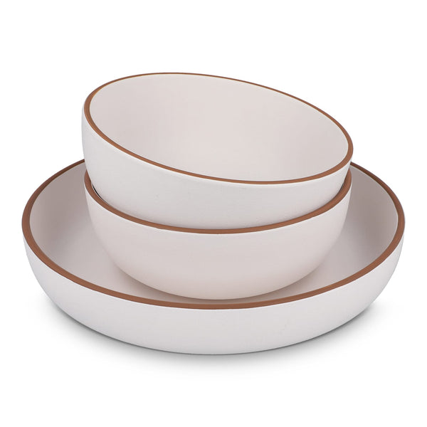 InSideOut Set da portata 3 pezzi Runa, realizzato in R-PET Bianco - personalizzabile con logo