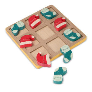 InSideOut Tic-tac-toe natalizio in legno FSC Fluo assortiti - personalizzabile con logo