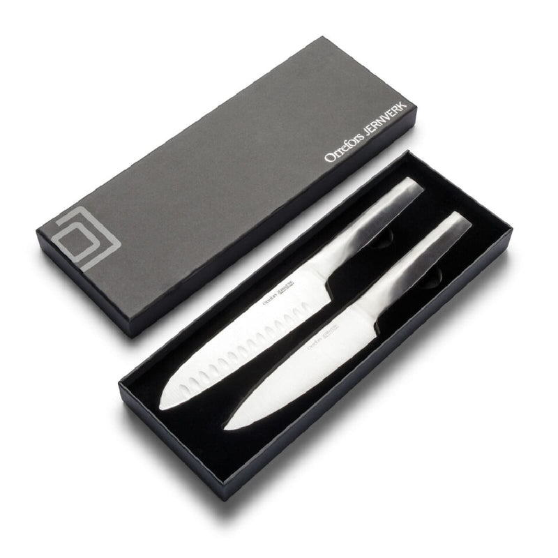 Jernverk set di 2 coltelli in acciaio color color argento - personalizzabile con logo