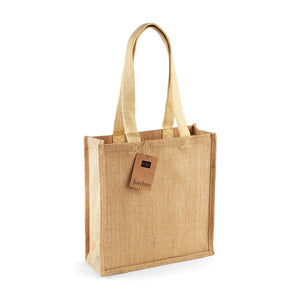 Jute Compact Tote beige / UNICA - personalizzabile con logo