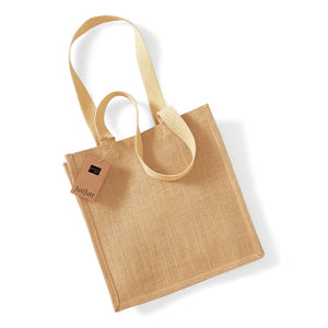 Jute Compact Tote beige / UNICA - personalizzabile con logo