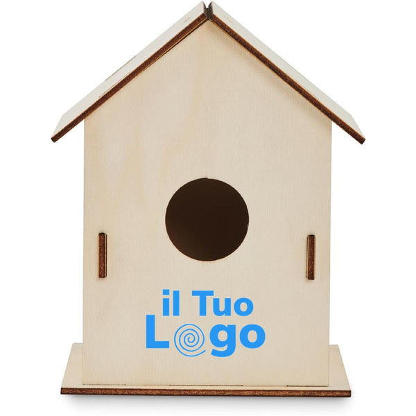 Kit casetta per uccelli Legno - personalizzabile con logo