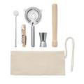 Kit da 5 pezzi per cocktail beige - personalizzabile con logo